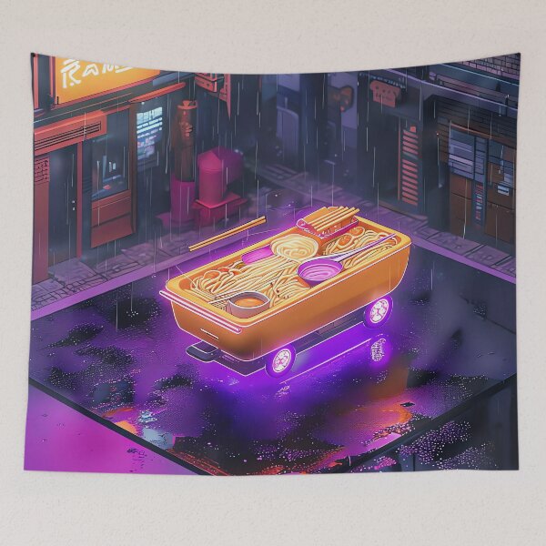 Item preview, Midnight Pixel Noodle Stop designed and sold by ONYX Pixee.