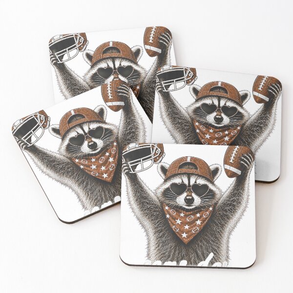 Item preview, Feral Raccoon Touchdown Football Game Day for Men Women Kid designed and sold by GiancarloWash.
