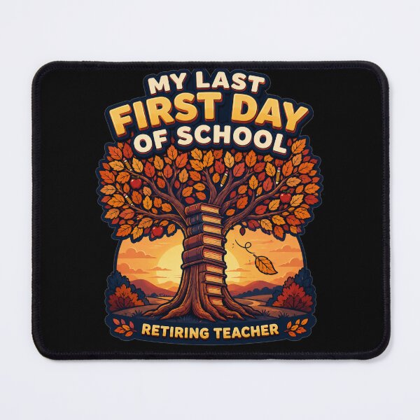 Item preview, My Last First Day of School Retiring Teacher Sunset Tree Silhouette Art Teacher Retirement Gift for Teachers designed and sold by Nightarel.