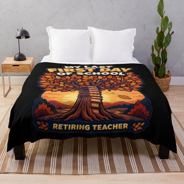 Item preview, My Last First Day of School Retiring Teacher Sunset Tree Silhouette Art Teacher Retirement Gift for Teachers designed and sold by Nightarel.