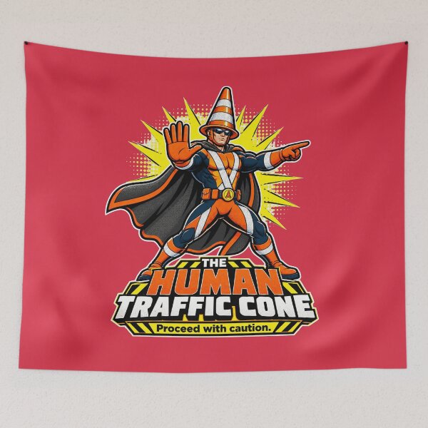 Item preview, The Human Traffic Cone – Proceed With Caution designed and sold by KungPowUnicorn.