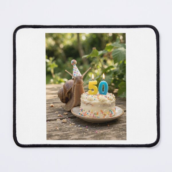 Item preview, Snail 50th birthday cute adorable cake party baby kawaii designed and sold by CheeseBlueprint.