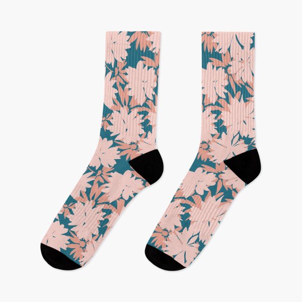 Item preview, Blush Pink Floral Silhouette Pattern designed and sold by Zaya_art.