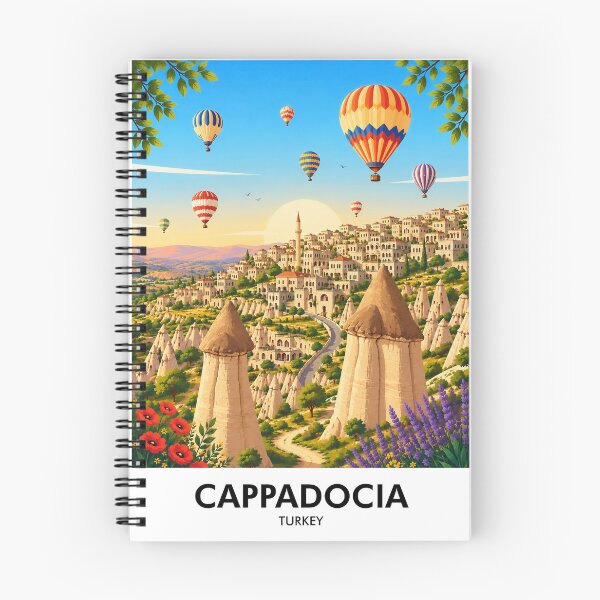 Item preview, Cappadocia Retro Travel Print designed and sold by HomeLivingCo.