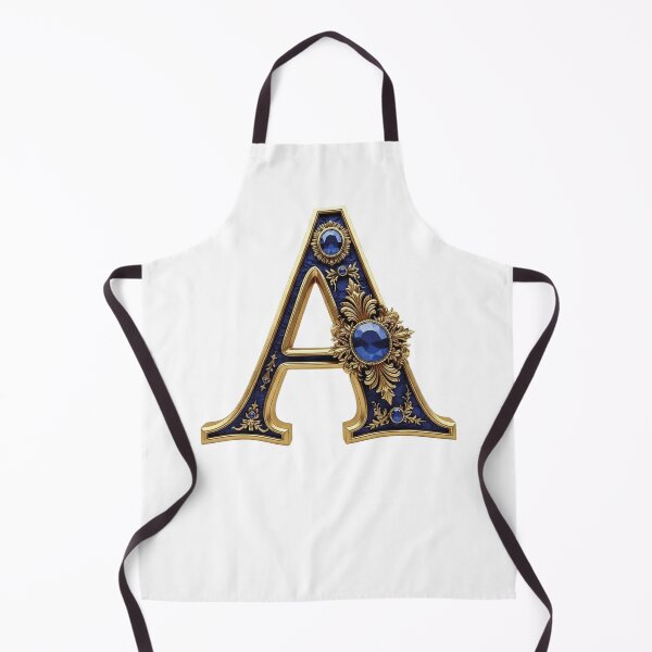 Item preview, Luxury Initial Letter A Royal Blue and Gold Monogram Art designed and sold by WildArtIT.