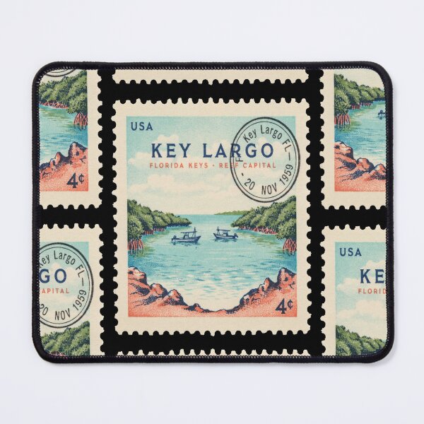 Item preview, Key Largo Florida Reef Crest Mangrove Coast Stamp Sticker designed and sold by stickercuffs.