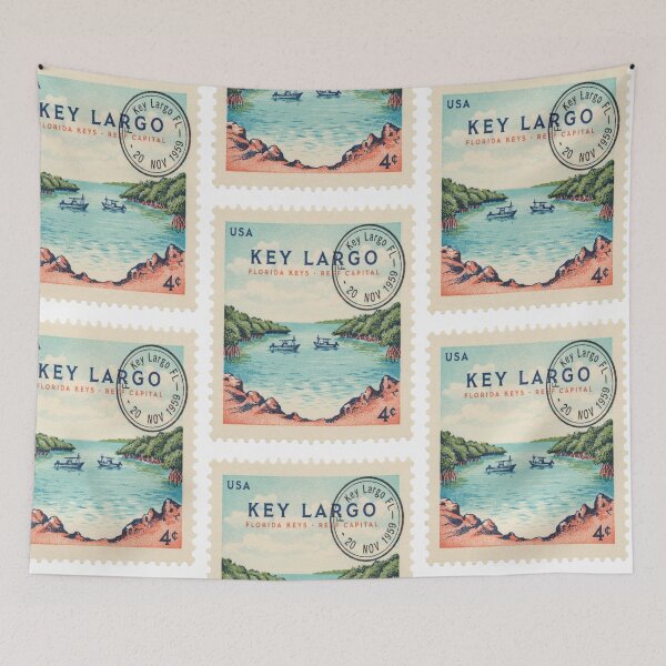 Item preview, Key Largo Florida Reef Crest Mangrove Coast Stamp Sticker designed and sold by stickercuffs.