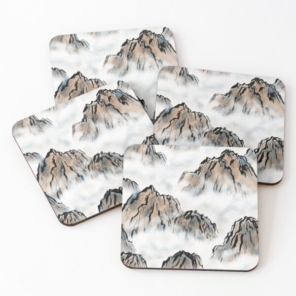 Item preview, Chinese Ink Painting Mountains in Mist – Shan Shui Landscape designed and sold by Sveta Aho.