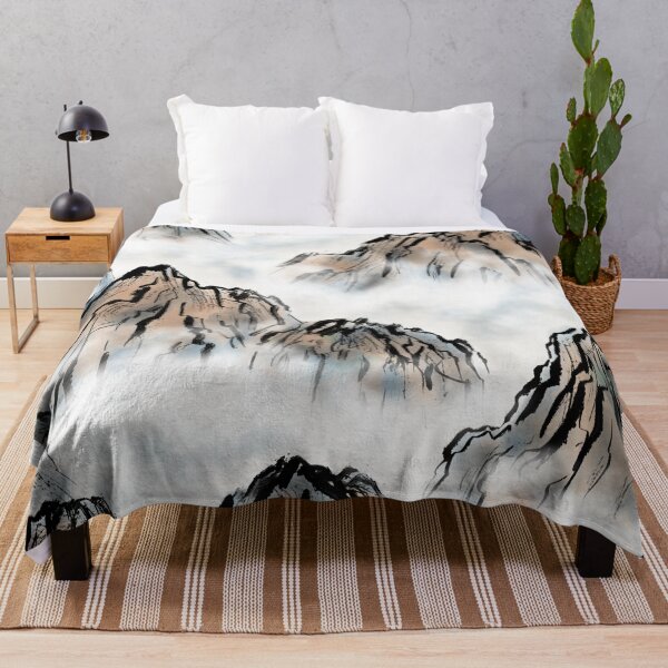 Item preview, Chinese Ink Painting Mountains in Mist – Shan Shui Landscape designed and sold by Sveta Aho.