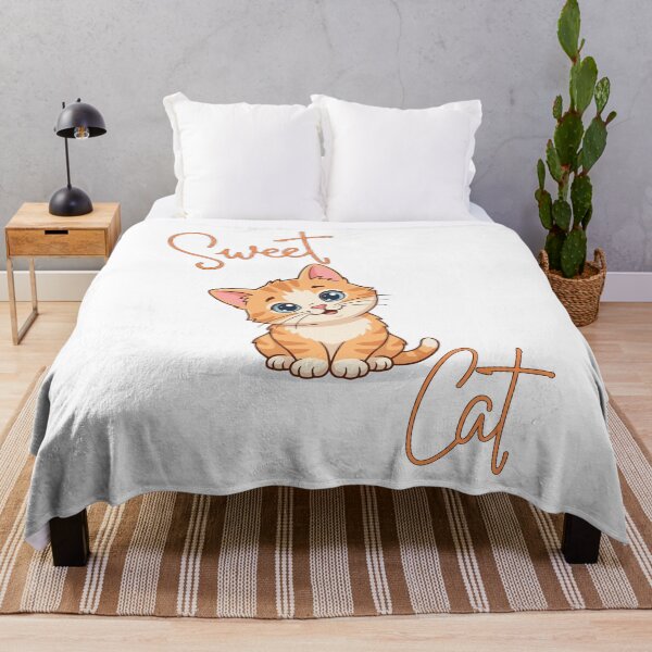 Item preview, Sweet Cat – Cute Orange Cat with Blue Eyes designed and sold by teeNova Wear.