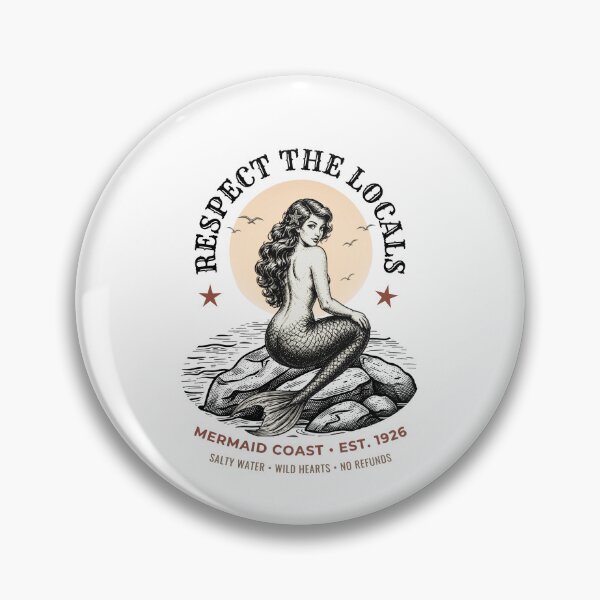 Item preview, Respect the locals Mermaid Vintage Nautical Design designed and sold by Blanczet.