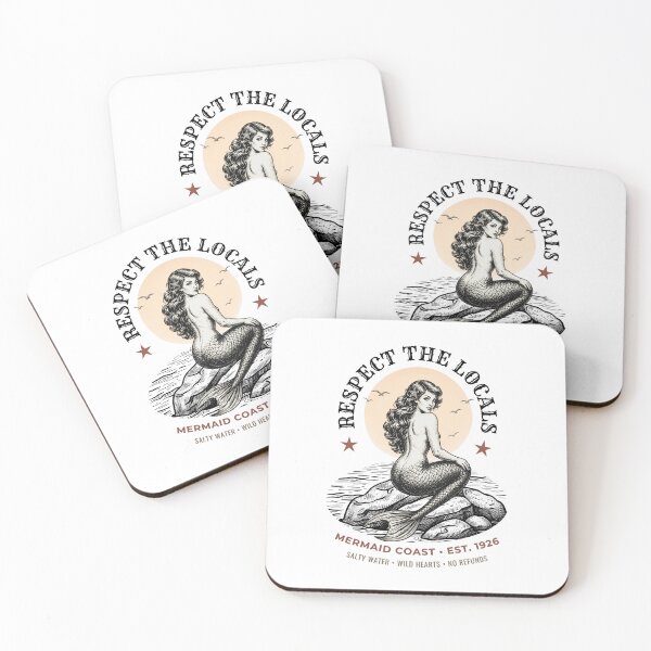 Item preview, Respect the locals Mermaid Vintage Nautical Design designed and sold by Blanczet.