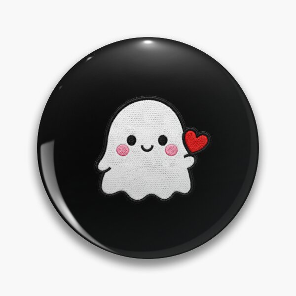 Item preview, Cute Kawaii Ghost Embroidery Patch Illustration designed and sold by ColorSplash123.