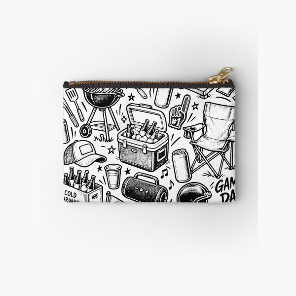Item preview, Tailgate Essentials Doodle Icon Back Print Cornhole Grill Game Day Tailgating designed and sold by ZIGLWORKS.