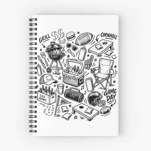 Item preview, Tailgate Essentials Doodle Icon Back Print Cornhole Grill Game Day Tailgating designed and sold by ZIGLWORKS.