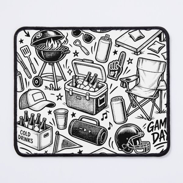 Item preview, Tailgate Essentials Doodle Icon Back Print Cornhole Grill Game Day Tailgating designed and sold by ZIGLWORKS.