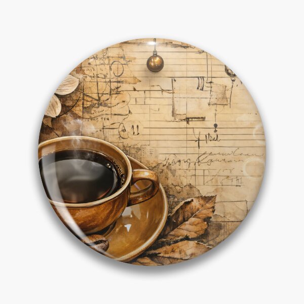 Item preview, Vintage Coffee and Sheet Music – Autumn Café Collage Art Print designed and sold by Kaleidoscope Print.