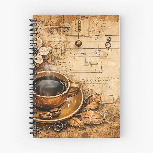Item preview, Vintage Coffee and Sheet Music – Autumn Café Collage Art Print designed and sold by Kaleidoscope Print.