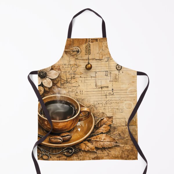 Item preview, Vintage Coffee and Sheet Music – Autumn Café Collage Art Print designed and sold by Kaleidoscope Print.