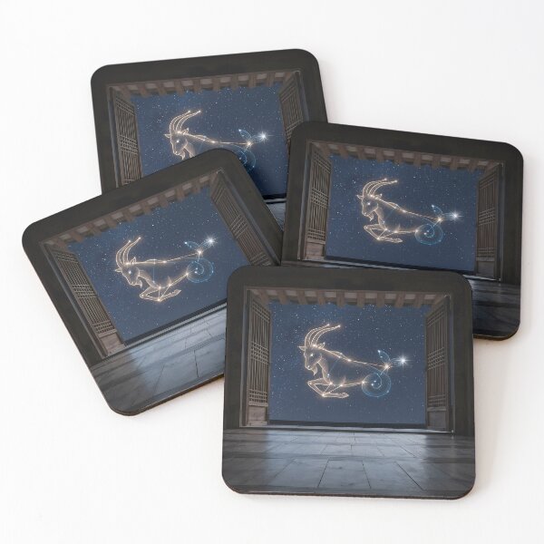 Item preview, Capricornus Constellation over a Traditional Hanok: The Sea-Goat’s Wisdom | Fine Art Print designed and sold by SOOstudio73.