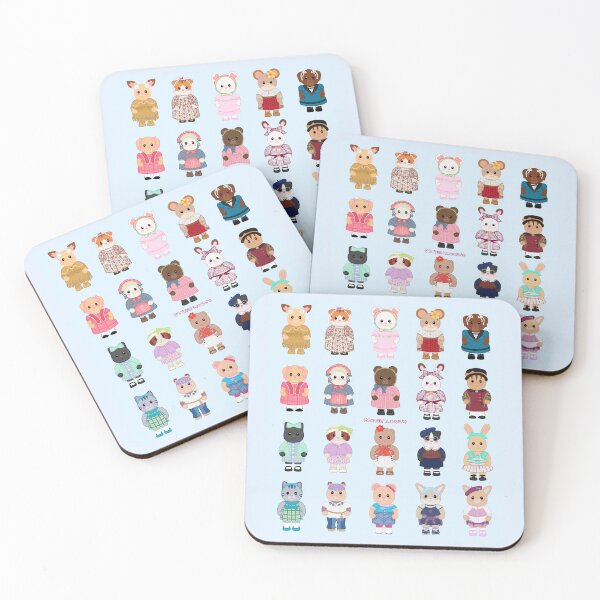 Item preview, Historically Accurate Critters | Full collection with blue background | cute baby animals for toy collectors designed and sold by scribbleswithsav.
