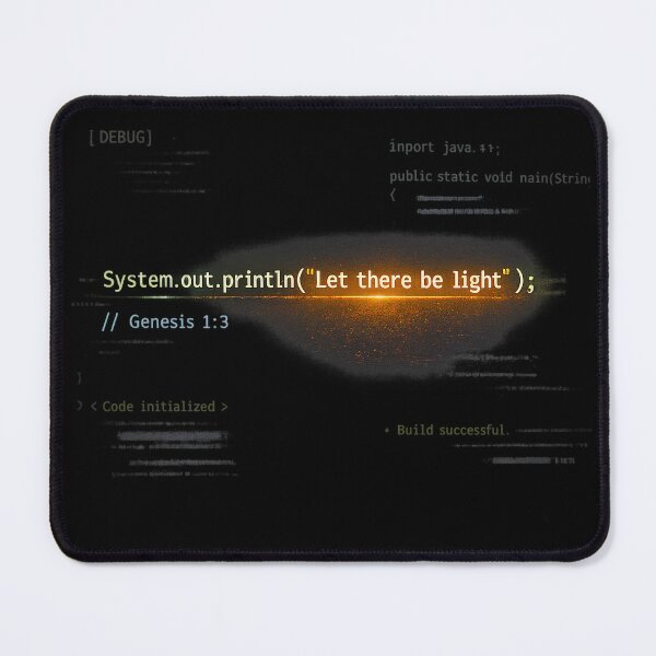 Item preview, Let There Be Light Genesis 1:3 Java Programmer Christian Code T-Shirt designed and sold by Skotecky.