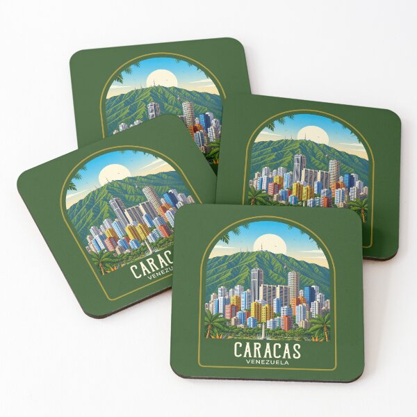 Item preview, Caracas Vintage Travel Illustration designed and sold by HomeLivingCo.