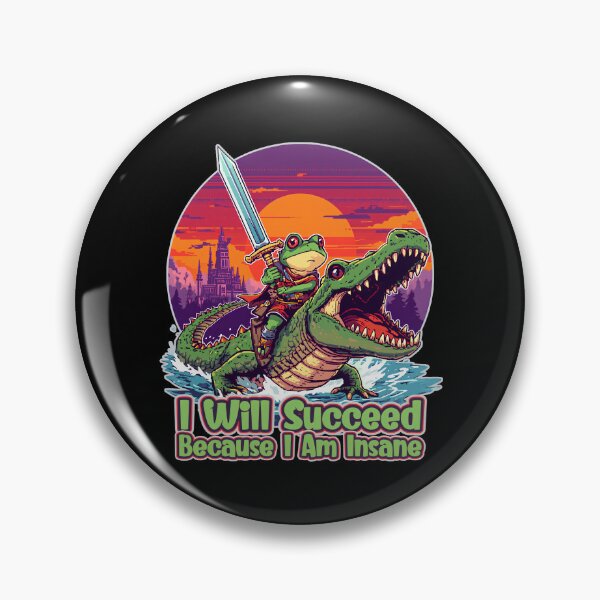 Item preview, I Will Succeed Because I Am Insane Retro Sunset designed and sold by PROPera-design.
