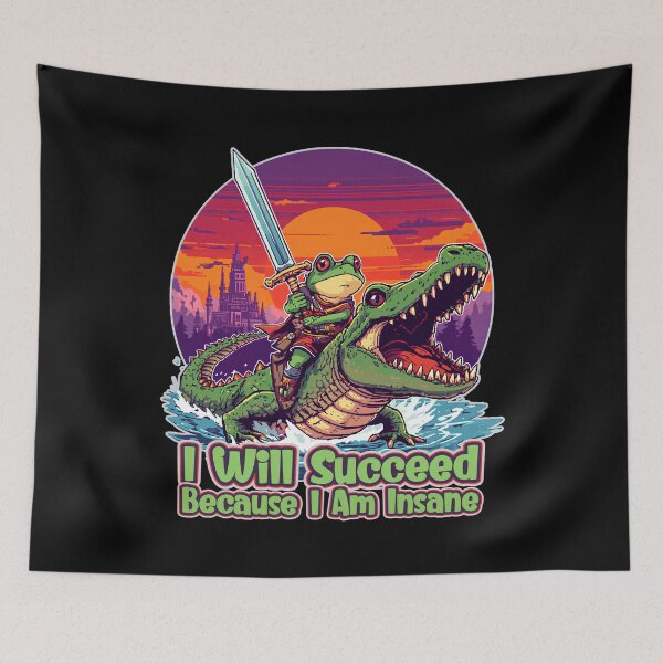Item preview, I Will Succeed Because I Am Insane Retro Sunset designed and sold by PROPera-design.