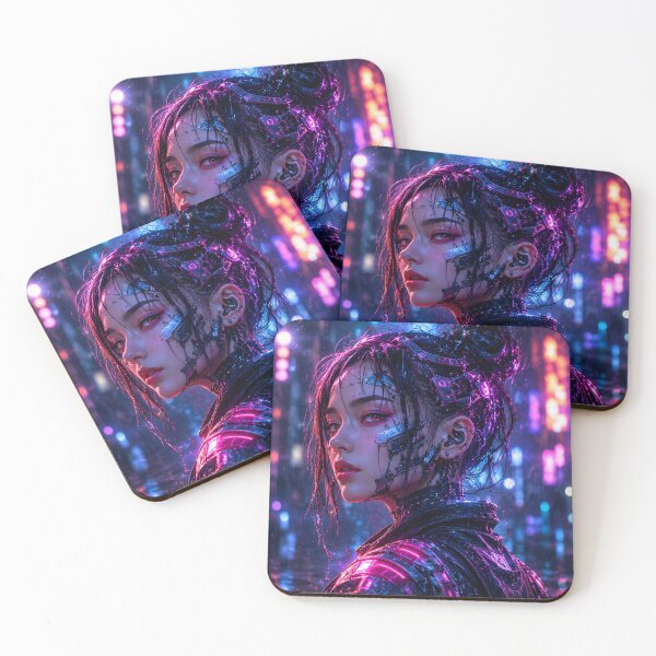 Item preview, Cyberpunk Girl | Neon Future designed and sold by NeonRealmsStudio.