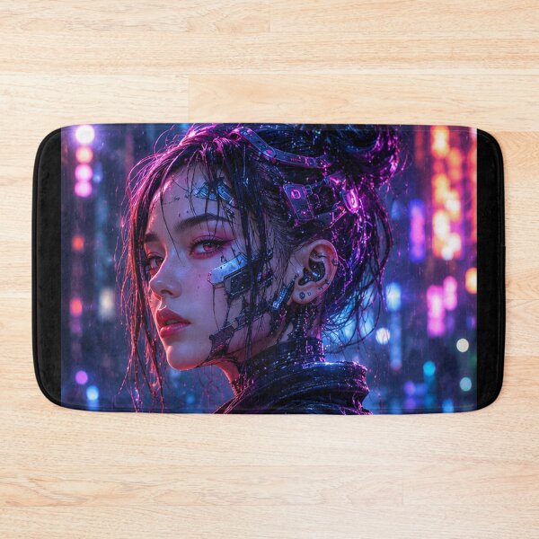 Item preview, Cyberpunk Girl | Neon Future designed and sold by NeonRealmsStudio.