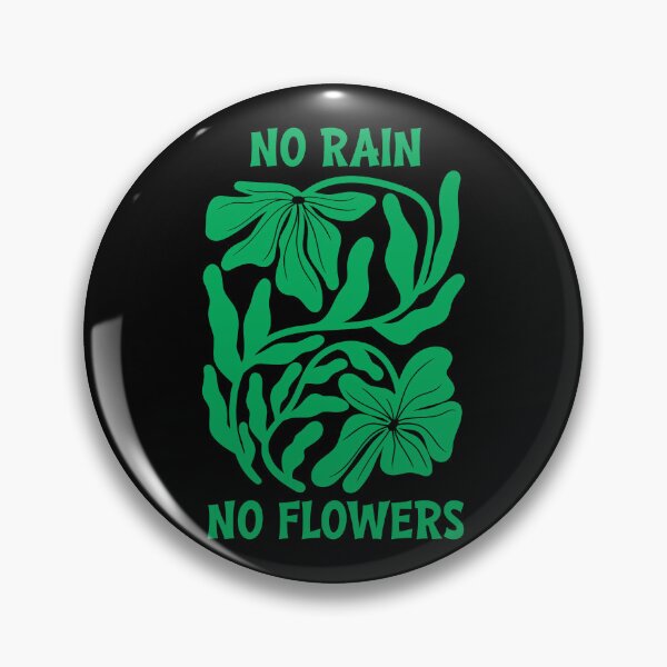 Item preview, Green No Rain No Flowers Botanical Graphic designed and sold by Aniko Tulipan.