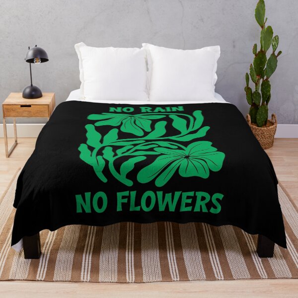 Item preview, Green No Rain No Flowers Botanical Graphic designed and sold by Aniko Tulipan.