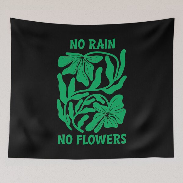 Item preview, Green No Rain No Flowers Botanical Graphic designed and sold by Aniko Tulipan.