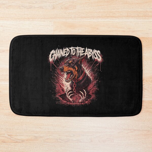 Item preview, Chained To The Abyss Doberman Skeletal Hands Red Graphic designed and sold by Enea Kelo.