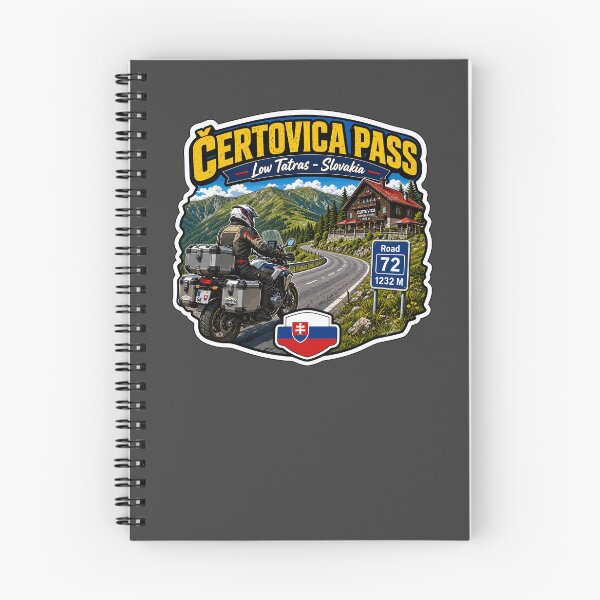 Item preview, Certovica Mountain Pass Slovakia Motorcycle Sticker TShirt 01 designed and sold by OuterShellUK.