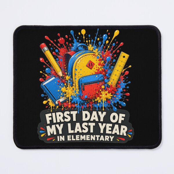 Item preview, First Day of My Last Year in Elementary Colorful Splash Backpack Art Back To School Gift for Students designed and sold by Nightarel.
