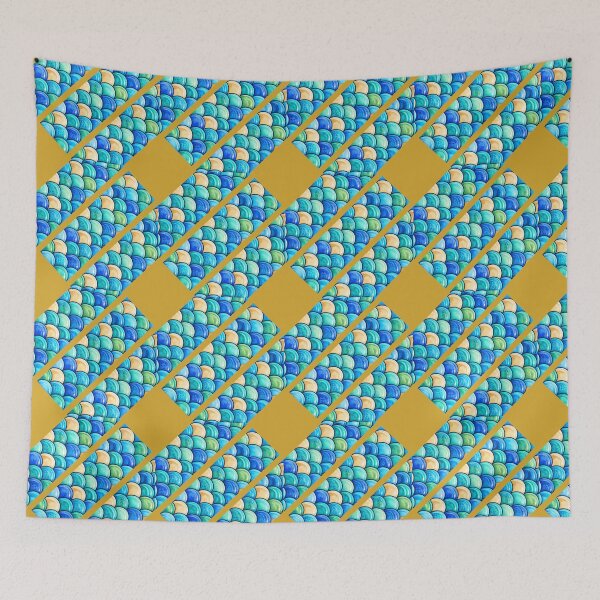 Item preview, Ocean Inspired Scale Pattern – Transparent PNG for POD designed and sold by annenambiro.