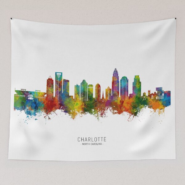 Item preview, Charlotte North Carolina Skyline designed and sold by ArtPrints.