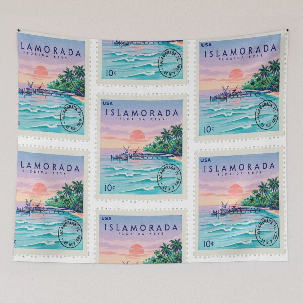 Item preview, Islamorada Florida Keys Reef Marina Sunset Stamp Sticker designed and sold by stickercuffs.