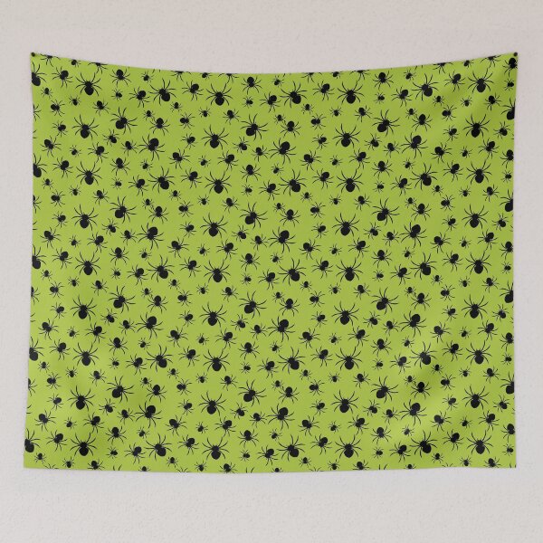 Item preview, Green Halloween Spiders Pattern, Spooky Spider Design, Boo Scare Halloween designed and sold by bestggraphico.