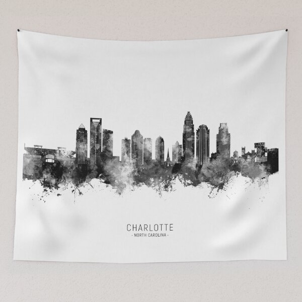 Item preview, Charlotte North Carolina Skyline designed and sold by ArtPrints.