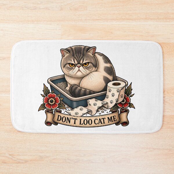 Item preview, Don't Loo Cat Me Funny Litter Box designed and sold by Old's Cool Cat Studio.