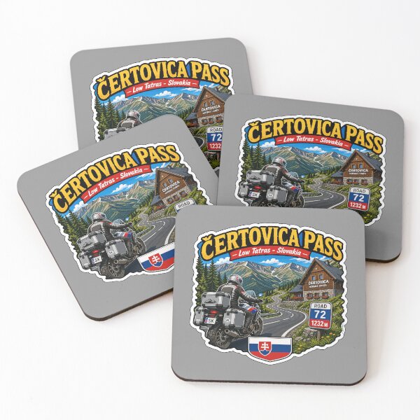 Item preview, Certovica Mountain Pass Slovakia Motorcycle Sticker TShirt 03 designed and sold by OuterShellUK.