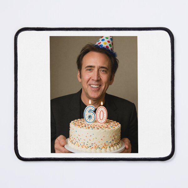 Item preview, Nicolas cage 60th birthday Birthday funny prank meme memes parody designed and sold by CheeseBlueprint.