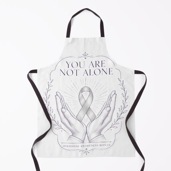 Item preview, Overdose Awareness Month You Are Not Alone Hands Holding Ribbon Art Support Gift for Advocates designed and sold by Nightarel.
