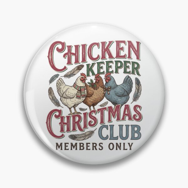 Item preview, Chicken Keeper Christmas Club Vintage Backyard Poultry Farmer Festive Holiday Gift designed and sold by raedattia.