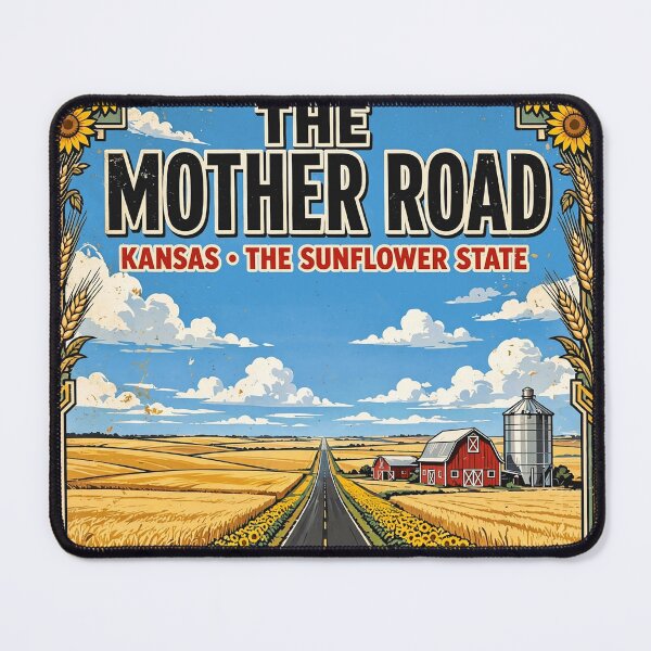 Item preview, The Mother Road Kansas Route 66 100th Anniversary Retro Travel Poster designed and sold by dougkeder.