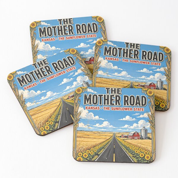 Item preview, The Mother Road Kansas Route 66 100th Anniversary Retro Travel Poster designed and sold by dougkeder.