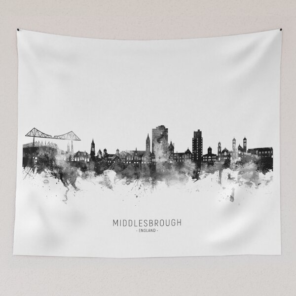 Item preview, Middlesbrough England Skyline designed and sold by ArtPrints.